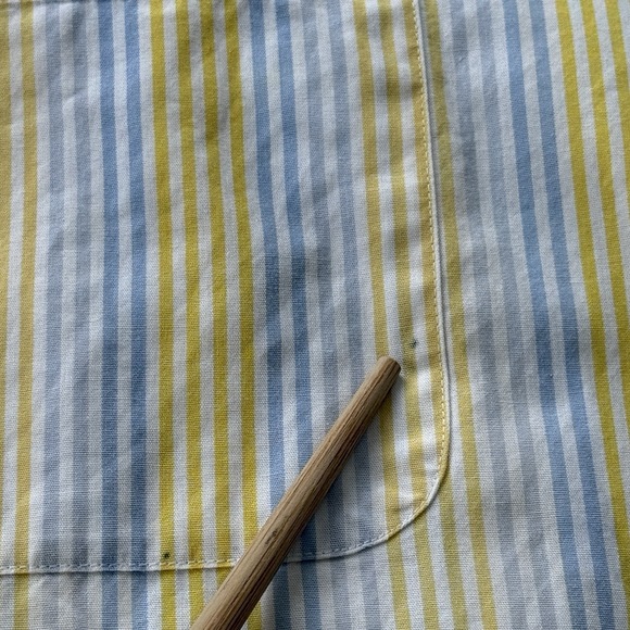 Vintage Nautica Button Down Shirt Blue Yellow Striped Oversized Preppy Cotton L - Picture 9 of 16